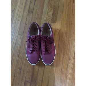 Born Women's Paloma Leather Zip Lace-Up Sneakers Shoes Red‎ Size 9.5